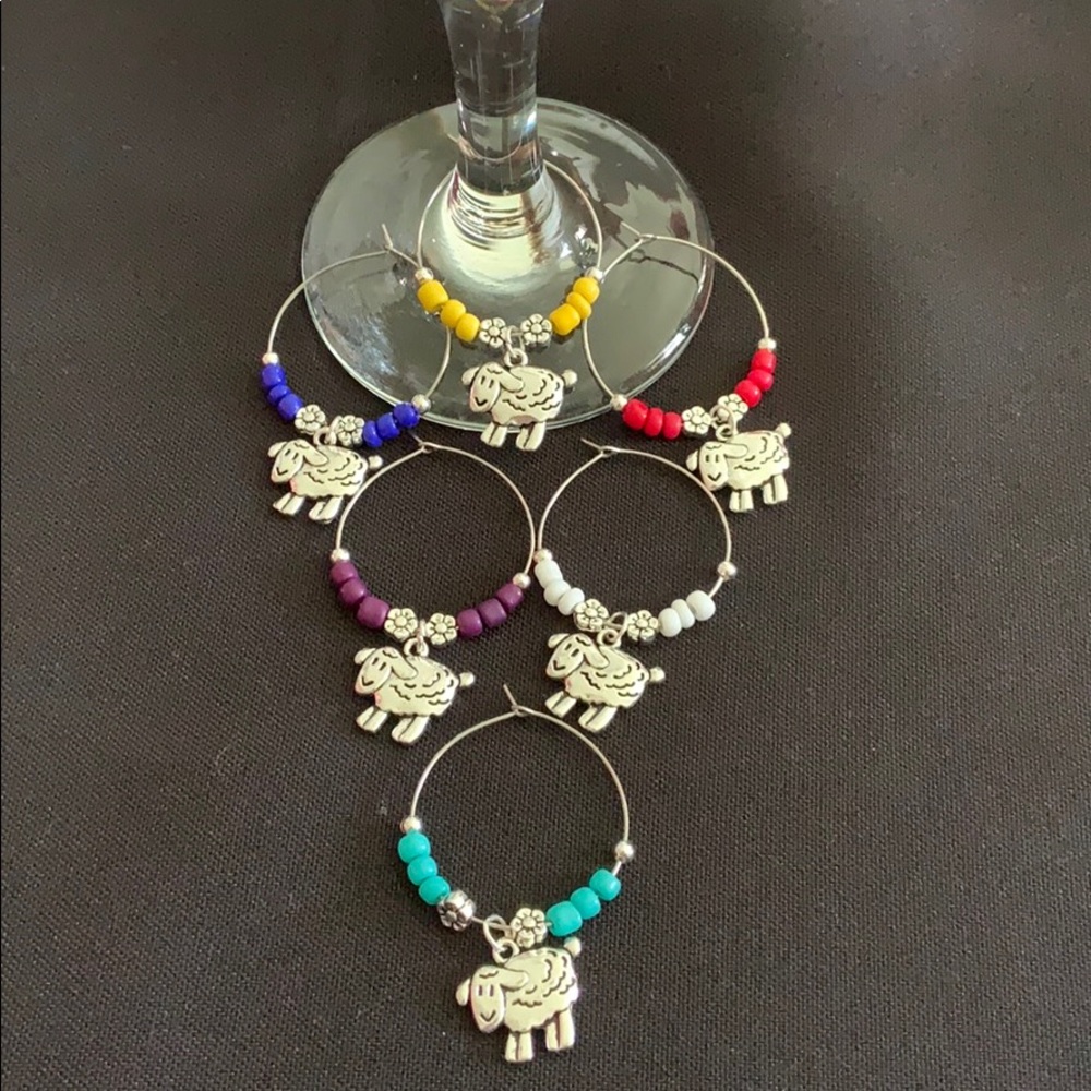 Handmade Wine Glass Charms, Identifiers, Markers